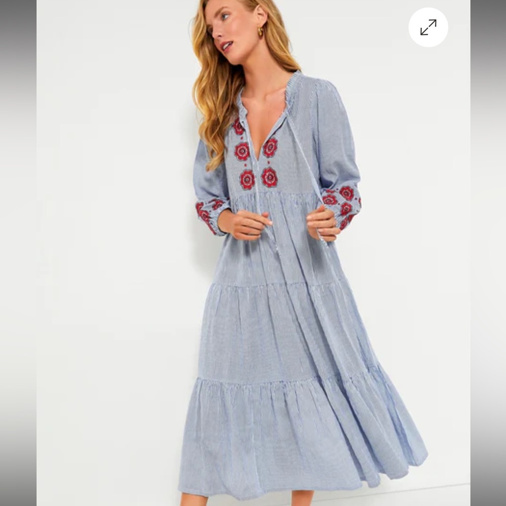 TNUCK BEACH-Poppy Stripe Long Sleeve Salty Paloma Caftan